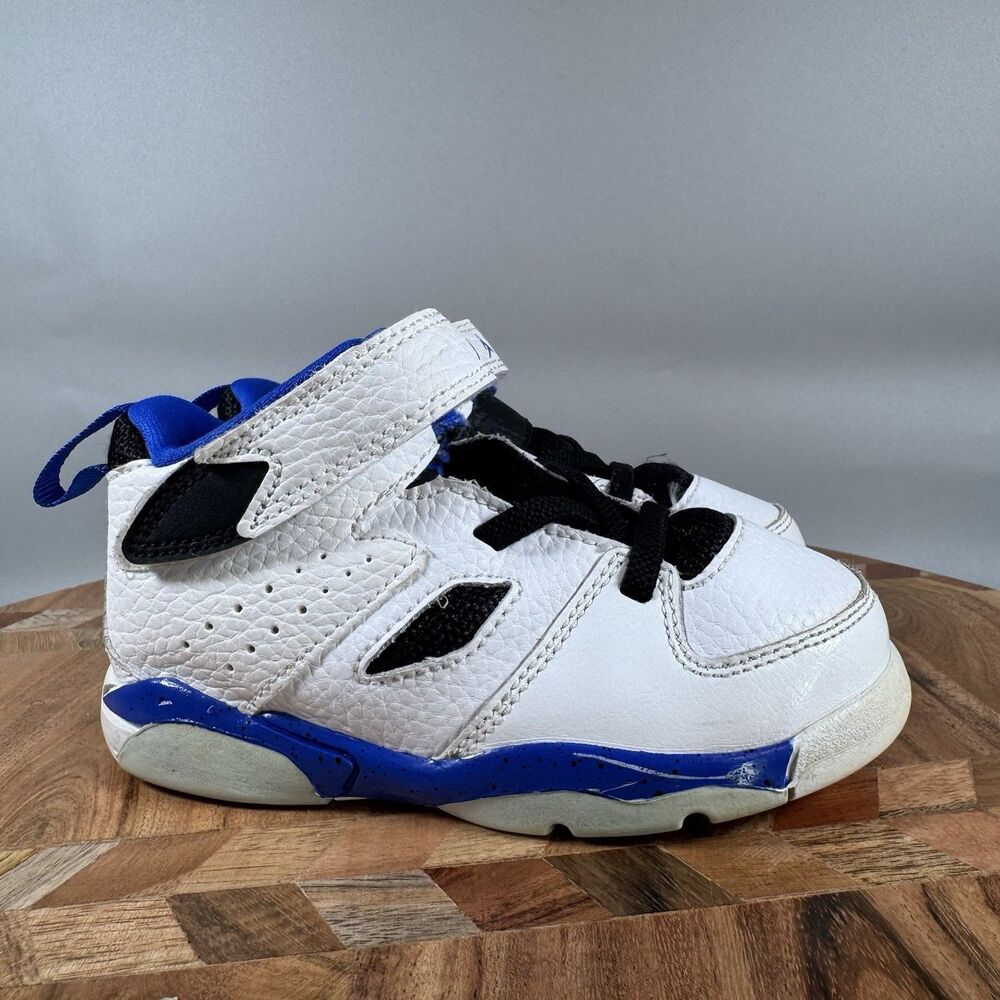 Nike‎ Air Jordan Flight Club White/Hyper Royal Blue/Black 555330-100 TD Size 8C